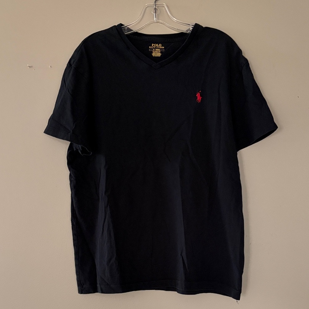 Classic Fit Polo by Ralph Lauren Black Short Sleeve Tee